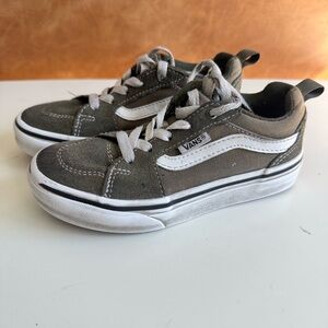 Vans Kids Sneakers - Green and White Suede accents